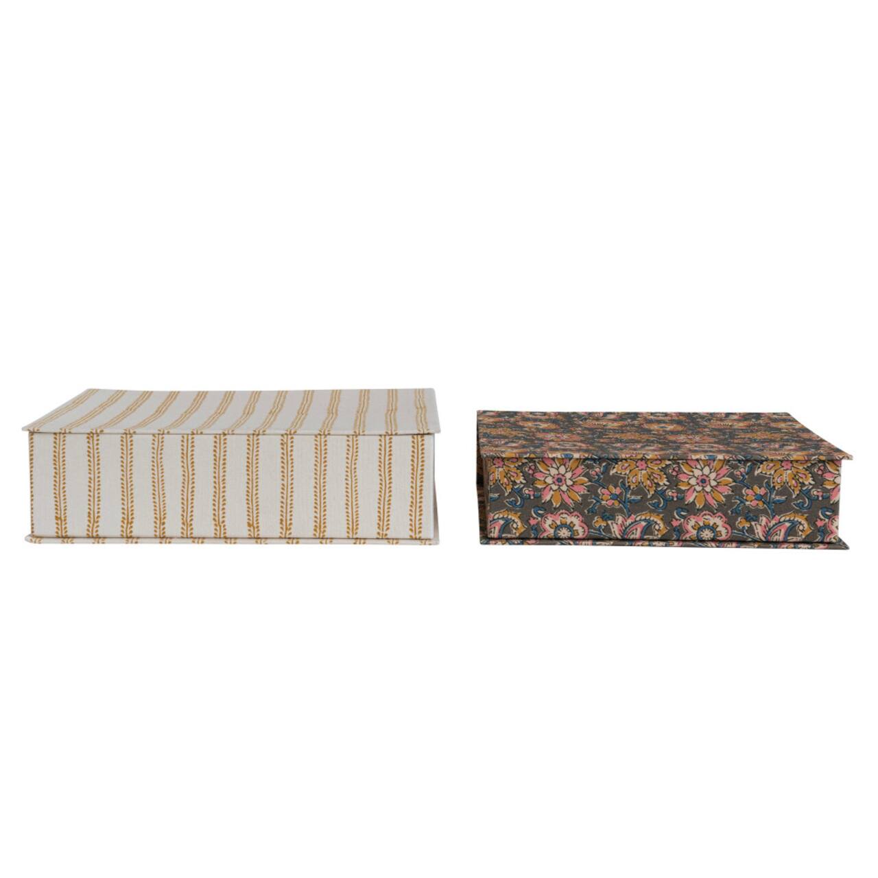 Hello Honey® Fabric Covered Storage Boxes with Designs, 2ct.